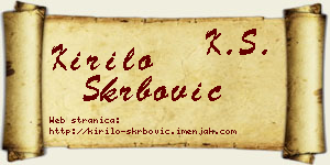 Kirilo Škrbović vizit kartica